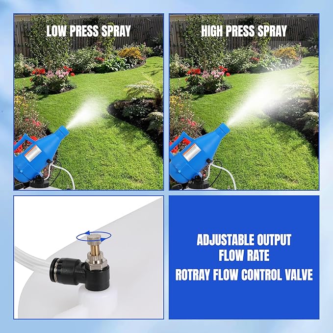 4.5L Electric ULV Fogger Sprayer 1.2 Gallon Portable Cold Mist Machine Spraying 30ft Spray Distance for Home, Yard, Garden, Patio, and Large Indoor Outdoor Spaces, 1 Pack