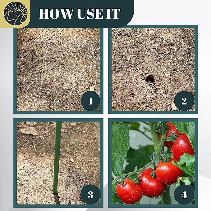 Garden Stakes 24 Inch Pack of 30, Plastic Coated Metal Plant Stakes, Plant Support Sticks for Tomato, Climbing Plants, DIY Garden Trellis