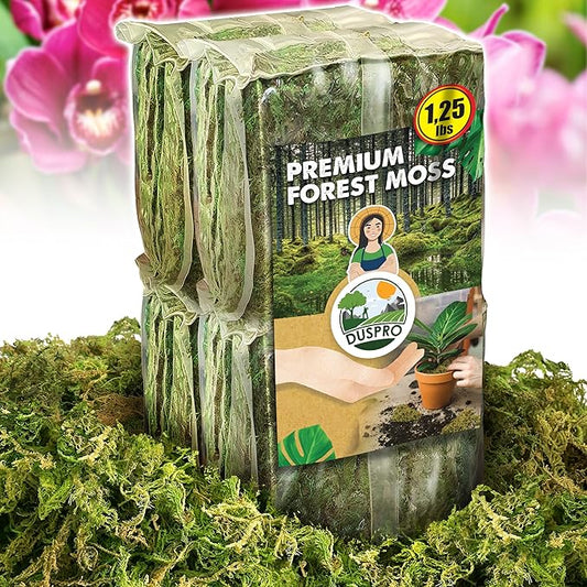 DUSPRO Big Bag Dried Forest Moss for Plant Propagation Sphagnum Moss Bulk for Orchid Repotting Mix Organic Soil Medium Bale Premium Hand Selected 16 QRT
