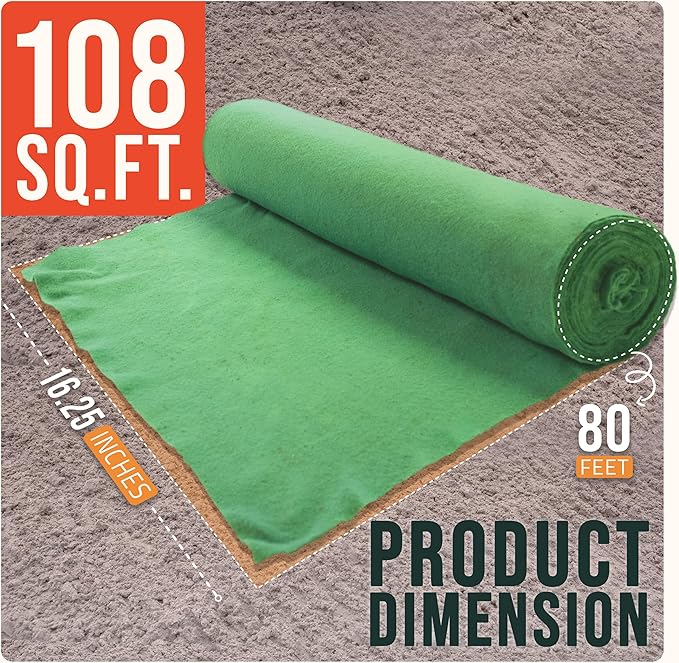 Petramax ReadyRoll Biodegradable Grass Seed Mat for Lawn (108 ft.) - All Year Green 3-in-1 Tall Fescue & Kentucky Grass Seed Rolls w/Mulch & Fertilizer - Lawn Repair Patch - Just Roll, Water, Grow