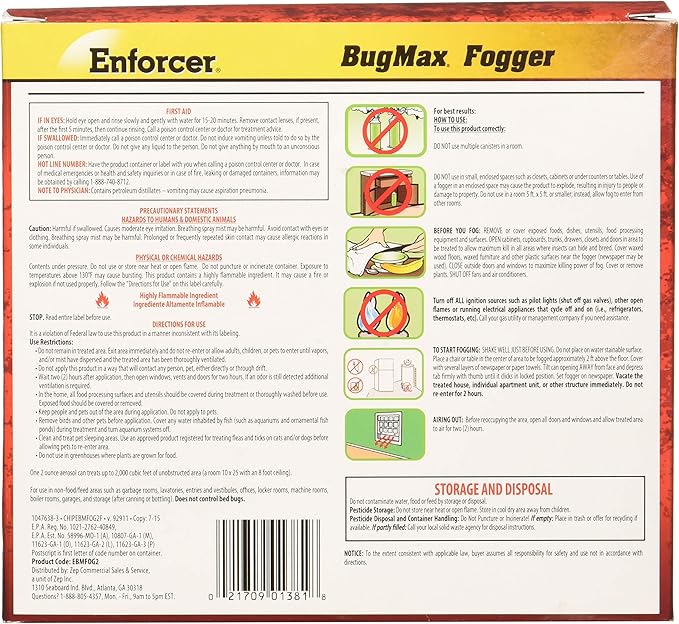 Enforcer EBMFOG2 3-Count BugMax Fogger, 2-Ounce