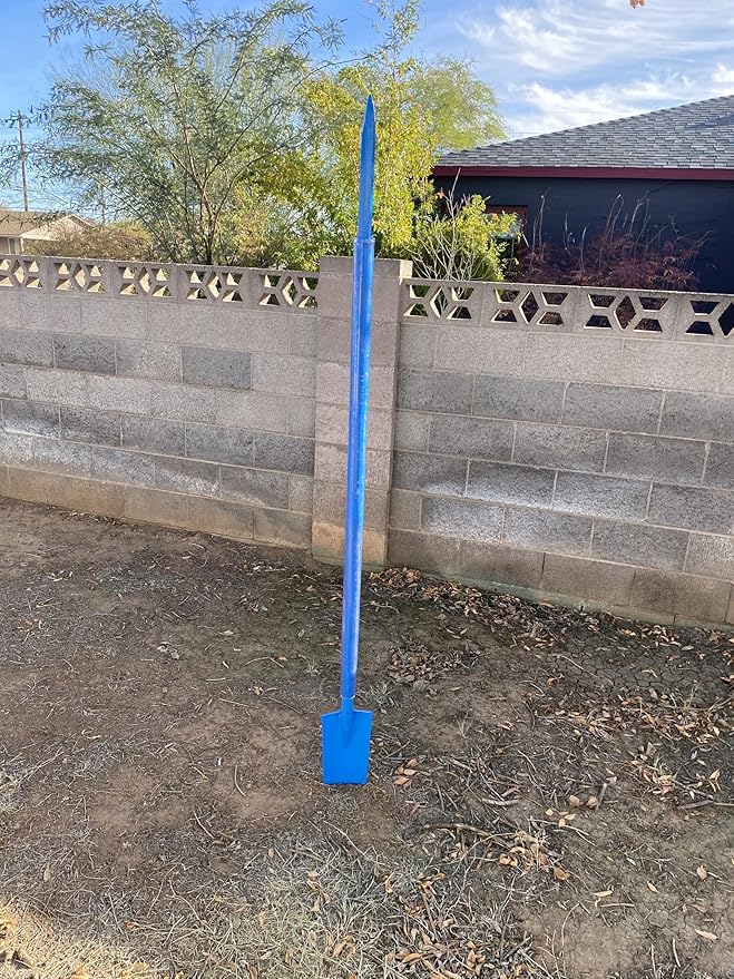 Sharpshooter Spade Shovel 78 Inch Drain Spade Trenching Shovel + Steel Digging Bar- Weighted Long Handle Sharp Shooter with Hardened Chromoly 15 Inch Head