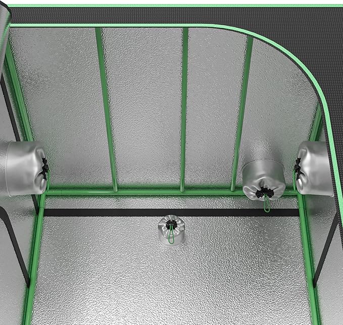 Nova Microdermabrasion 48'' x 48''x 80'' Grow Tent, 4'x4' Indoor High Reflective Mylar Hydroponic Growing Tent Room with Observation Window and Floor Tray for Plant Fruit Flower Veg