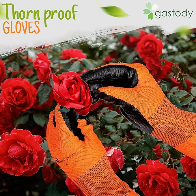 Gastody™ Long Sleeve Gardening Gloves Women and Men - Long Cuff Garden Gloves, Multipurpose Heavy Duty Outdoor and Indoor