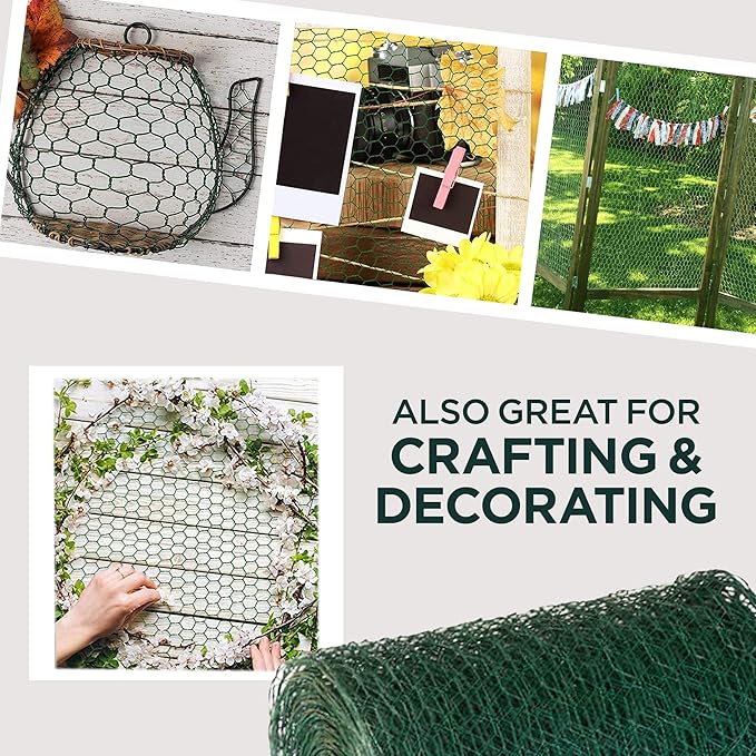 Green Florist Netting, Customizable Floral Wire, Steel Wire Mesh Roll, Versatile and Durable Garden Netting, Essential Floral Arrangement Supplies, 12 inches x 150 feet