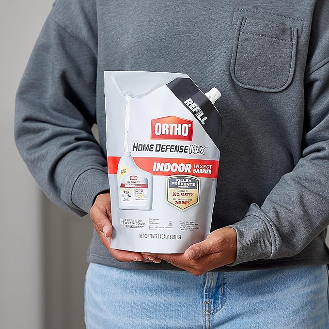 Ortho Home Defense Max Indoor Insect Barrier Refill Pouch for Battery-Powered Sprayer, Kills Ants, Roaches, Spiders, Fleas and Ticks, 1.5 L