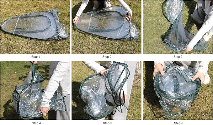 Gardzen 27"x27"x31" Pop up Grow Greenhouse Small Greenhouse, Portable Plant Flowers Mini Green House Cover for Outdoor & Indoor Use