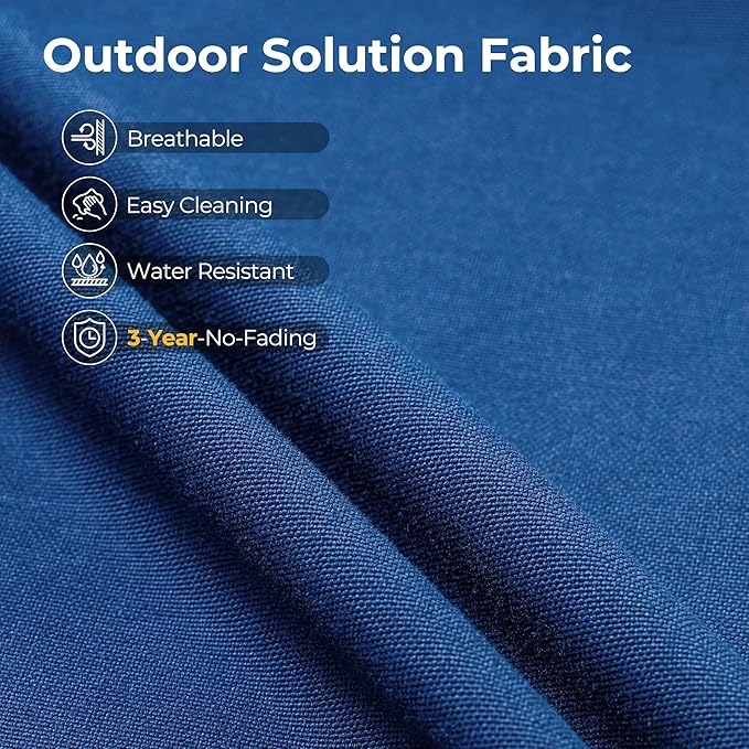 HOOOWOOO Outdoor Sectional Patio Furniture Set with Fire Pit Table,13 Pieces Wicker Conversation Sets L Shaped Couch,Extra Deep Out Door Sofa Outside Furniture with Swivel Chairs,Navy Blue