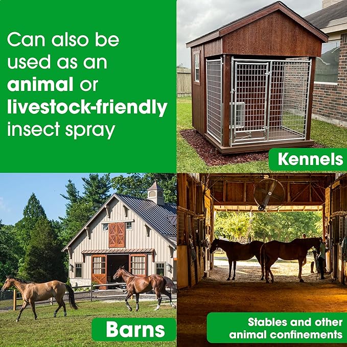 Yard Guard | Non-Toxic, Natural, Ready-to-Use Outdoor Pest Control Spray Safe for Pets & Family | Kills & Repels Fleas, Ticks, Flies, Ants, Mites, Mosquitoes, & More | 32 Fl Oz with Hose End Sprayer