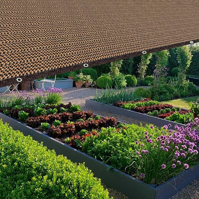 80% Shade Cloth, Durable Mesh Tarp with Grommets, Garden Sunblock Shade Cloth Shading Antifreezing for Plants Cover, Greenhouse, Barns Kennel, Patio, Tomatoes