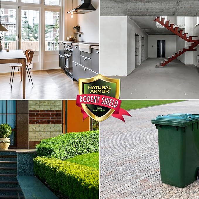 Natural Armor Peppermint Repellent 16oz Concentrate for Mice/Mouse, Rats & Rodents - Powerful Peppermint Oil Repellent Makes 1 Gallon of Ready to Use Repellent Spray Formula