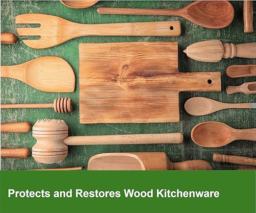 Verdana Food Grade Cutting Board Oil for Wood – 8 Fl Oz - Organic, Kosher, Non-GMO – Coconut Derived, No Mineral Oil – Conditioner & Polish for Butcher Block, Bamboo, Utensils, Wood Furniture