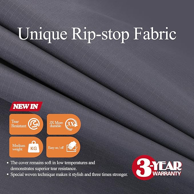 Patio Chair Covers, Outdoor furniture Cover, Heavy Duty, Waterproof Patio Chair Covers, 43W x 42D x 42H, Gray, 1-Pack