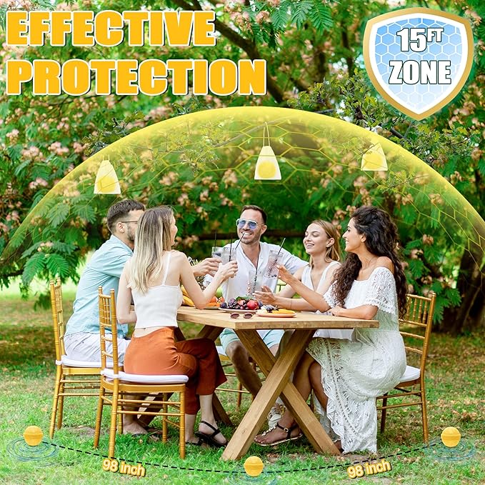 36PCS Wasp Repellent Balls, Natural Peppermint Oil Bee Repellent for Indoor Outdoor Home Kitchen, Natural Pest Control, Repels Bee, Yellow Jacket, Hornet, Wasp, Safe for Pet Kids