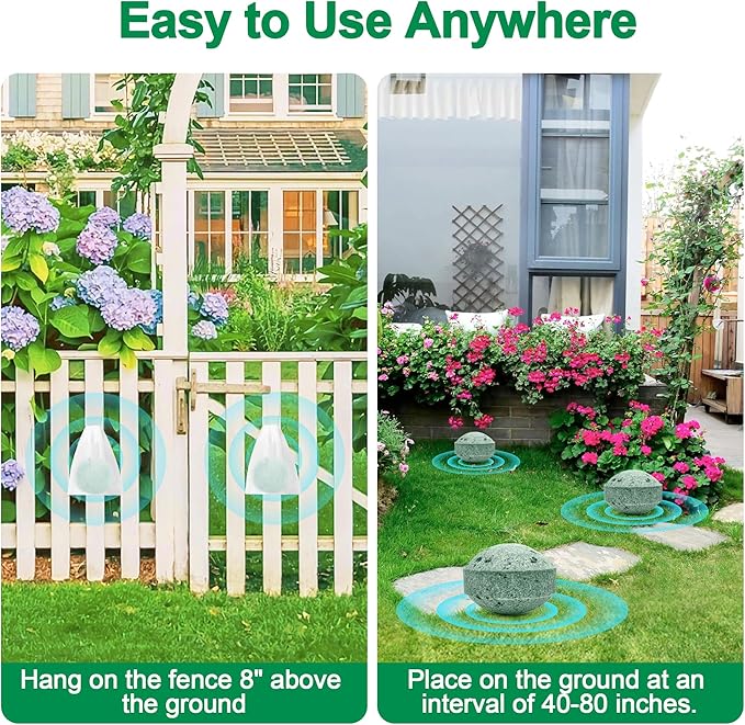 24 Pack Skunk Repellent for Outdoor - Raccoon Repellent Outdoor, Keep Skunks Raccoons Squirrels Away from Garden,Yard, Farm, Rodent Deterrent, Natural Ingredients Family & Pet Safe