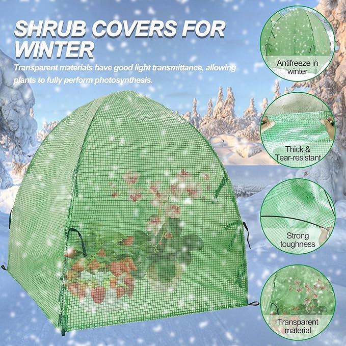 40″*40″*31″ Winter Plant Warm Covers - Raised Bed Cover, Garden Row Accelerator, Warm Tent Freeze Protection Humidity Domes for Germination, Seedling Propagation Protecting Plants from Animals 2 PCS
