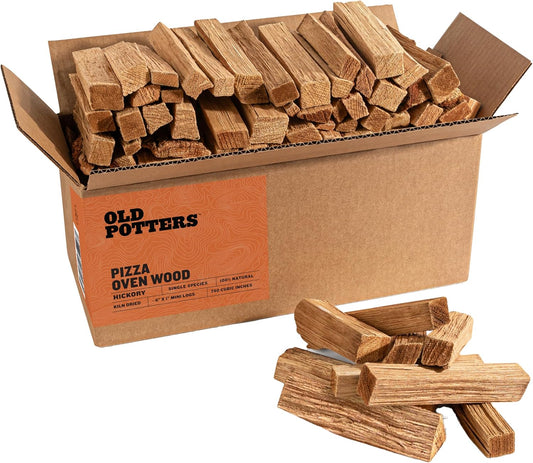 Kiln Dried Mini Pizza Oven Cooking Logs~ 6 Inch Wood Logs for Grills and Smokers, Solo Stove Mesa XL Hickory~ 12 lbs, (790 Cubic Inches)