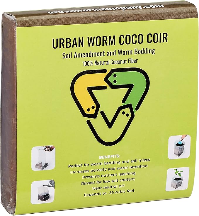 Urban Worm Coco Coir Soil Amendment and Bedding