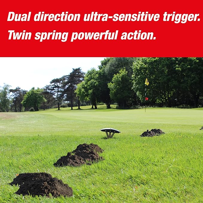 SWISSINNO Mole Trap SuperCat | Ultra-Effective with High Catch Rates, Unique Trigger Catch Action | Mole Eliminator, Gopher Catcher That Works | Easy to Use, Safe and Reusable