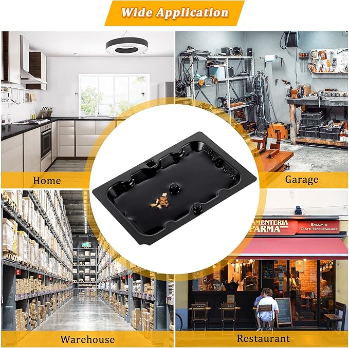 Qualirey 12 Pack Mouse and Insect Glue Traps, Strong Sticky Mice Traps Indoor for Home, Pre Scented Rodent Pads with Non Toxic Glue for House Garage, Ready to Use, Safe to Children and Pets (Black)