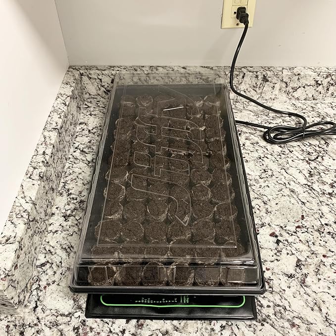 Ferry Morse Your Complete Indoor Seed Starting Kit Including Heat Mat, T5 Grow Light Fixture, and 72 Cell 36mm Pellet Seed Starter Greenhouse Kit