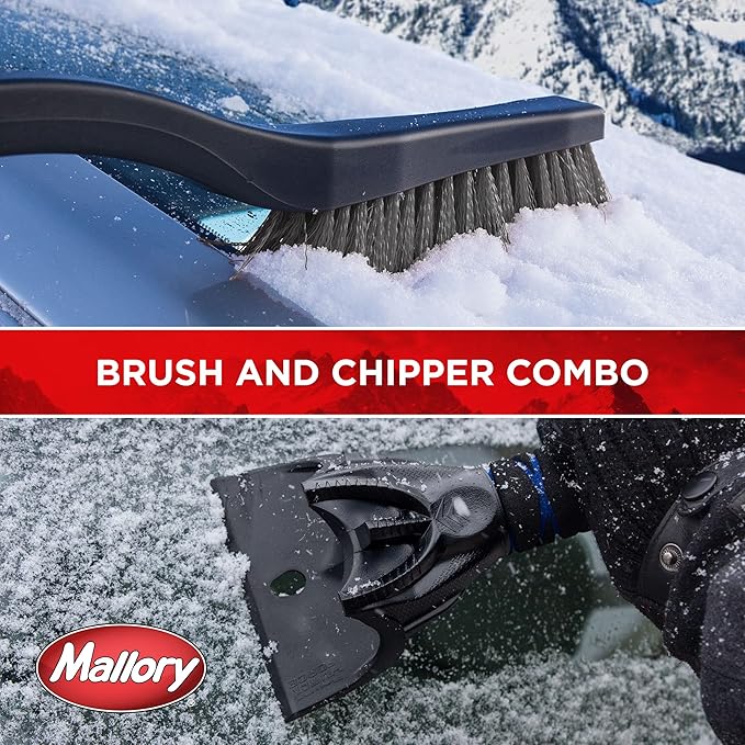 Mallory 535 Cool-Force 25” Snowbrush with Ice Scraper for Car, 1 Pack