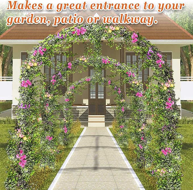 Strong Camel Greenhouse Replacement Frame for Larger Hot Garden House, Support Arch Frame Climbing Plants/Flowers/Vegetables (19.6'x 7'x 7.2')
