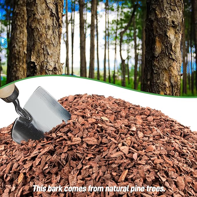 29qt Organic Orchid Potting Bark -Natural Orchid Mulch for Potted Plants, Root Development of Orchid Plants and Garden Soil Amendment Mix…