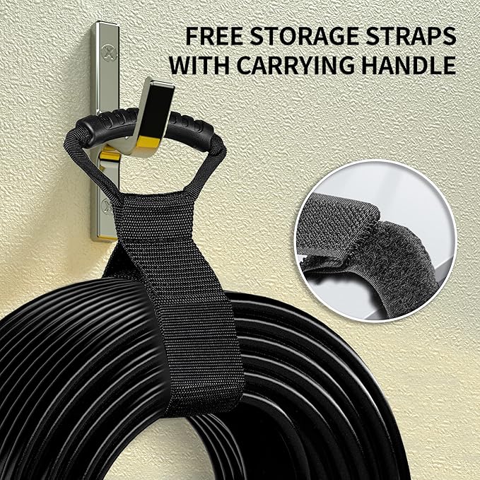 HUANCHAIN 16/3 Gauge 200 ft Extension Cord Outdoor Waterproof with Lighted end, Flexible Cold-Resistant 3 Prong Long Black Extension Cord Outside, 10A 1250W 16AWG SJTW, ETL