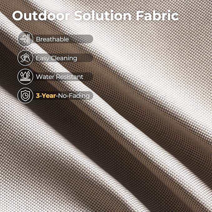 HOOOWOOO Outdoor Sectional Patio Furniture Set,7 Pieces Wicker Conversation Sets,Extra Deep Out Door Sofa Outside Furniture Couch with Ottoman,Beige