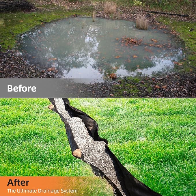 Geotextile Landscape Fabric 4ft x 100ft | 6oz PP Non-Woven Weed Barrier | 350N Tensile Strength & 440N Load Capacity for Driveway Stabilization, French Drains, Erosion Contro