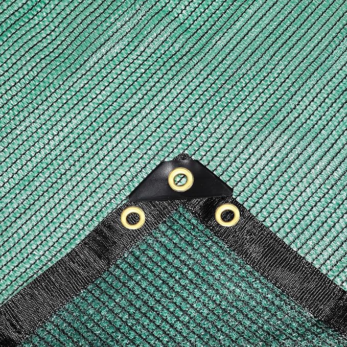 e.share 70% Shade Cloth for Garden, 12 Ft X 8 Ft Sun Shades Outdoor Patio with Grommets for Plant Covers,Porch Screen,Pergola Shade Cover,Greenhouse,Green