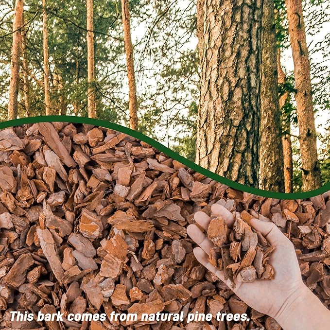 6 Quart Organic Orchid Bark for Potting-Natural Orchid Mulch for Potted Plants, Root Development of Orchid Plants and Garden Soil Amendment Mix