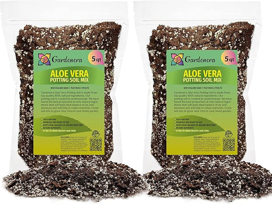 Premium Aloe Vera Potting Soil Mix - 10 Quart - (2 Bags of 5QT)