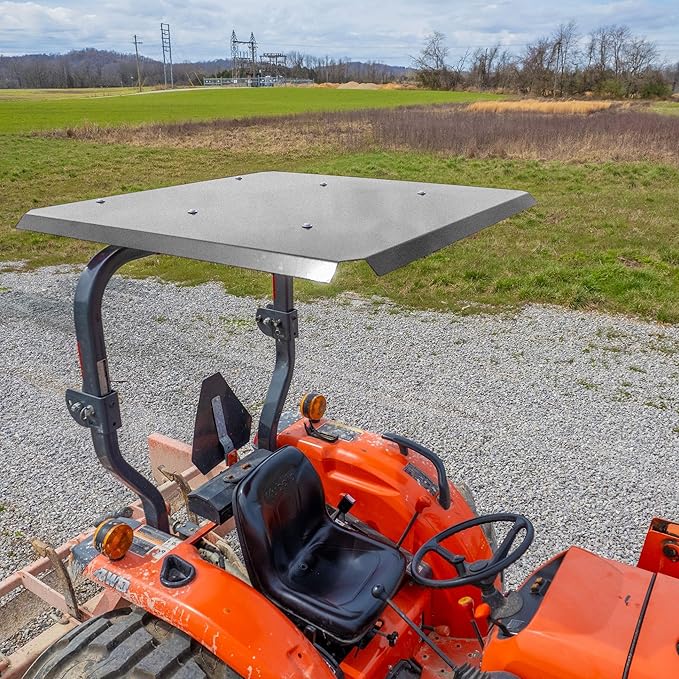 Universal Tractor Canopy | ROPS 1.5”-3” | Robust Steel | Easy Install (Black)