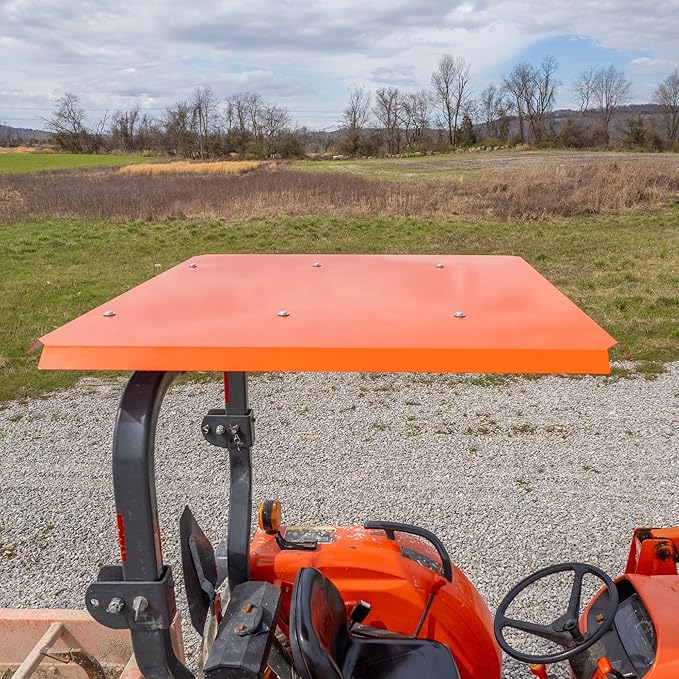 Universal Tractor Canopy | ROPS 1.5”-3” | Robust Steel | Orange | Easy Install