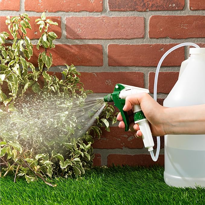 Trigger Sprayer Nozzle for Gallon Jug or Bottle - 3 Foot Extended Hose - Garden & Plants Pump Sprayer - Fits 38-400 Closure Bottles & Jugs