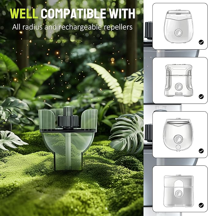 Mosquito Repellent Cartridges Refill - 4 Pack 160 Hours of Protection for 20FT Coverage Zone,Mosquito Repeller Cartridges Compatible with E-Series E55 E90 EX90 EL55, Ideal for Indoor & Outdoor