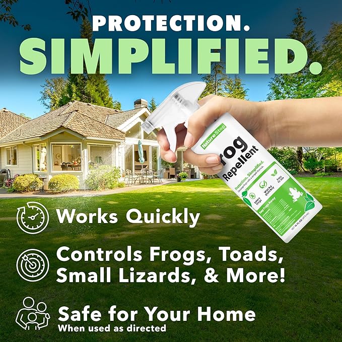 Frog Repellent Spray, Deterrent for Frogs & Toads in Outdoor Areas, 16 oz (475mL)