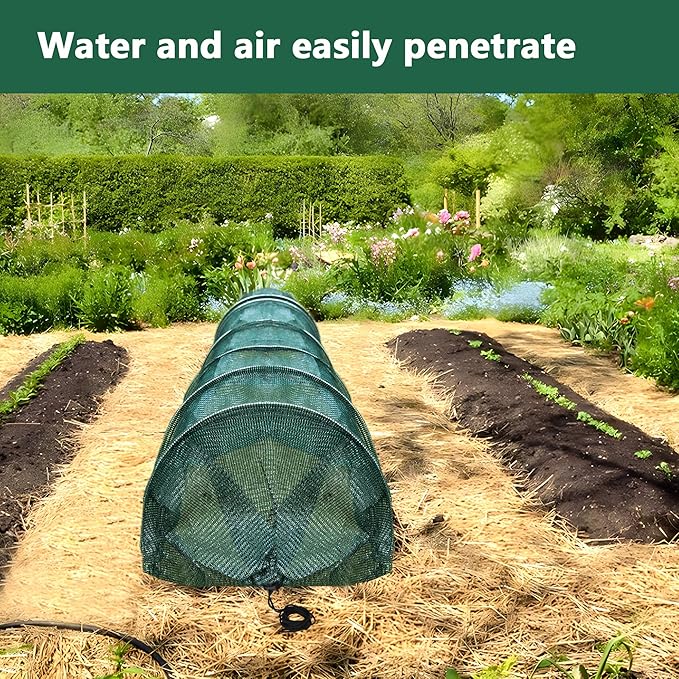 2 Pack Garden Tunnel Shade Net Cover - 10FT Shade Net Tunnel Plant Row Cover - Plant Gardening Net for Greenhouse Garden Patio Plants