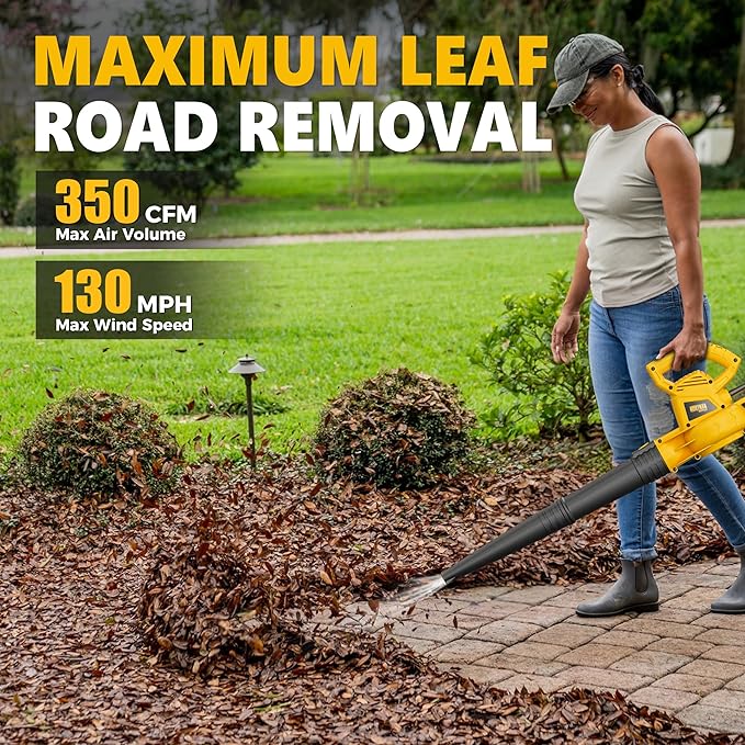 ALLOYMAN Electric Leaf Blower,7AMP Lawn Blower,130MPH Mini Leaf Blower Lightweight & Portable for Lawn Care/Snow Blowing
