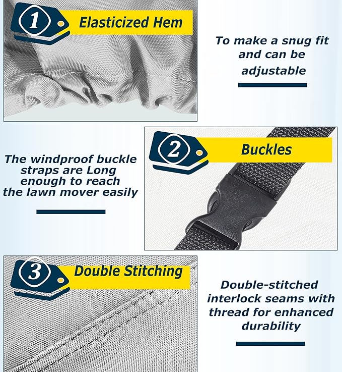 Snow Blower Cover Waterproof Outdoor 600D Heavy Duty Snow Blower Covers for Snowblower Protection, Fit for EGO, Honda, Ryobi, Cub Cadet, Ariens, Troy Bilt, Snow Joe, Toro and PowerSmart