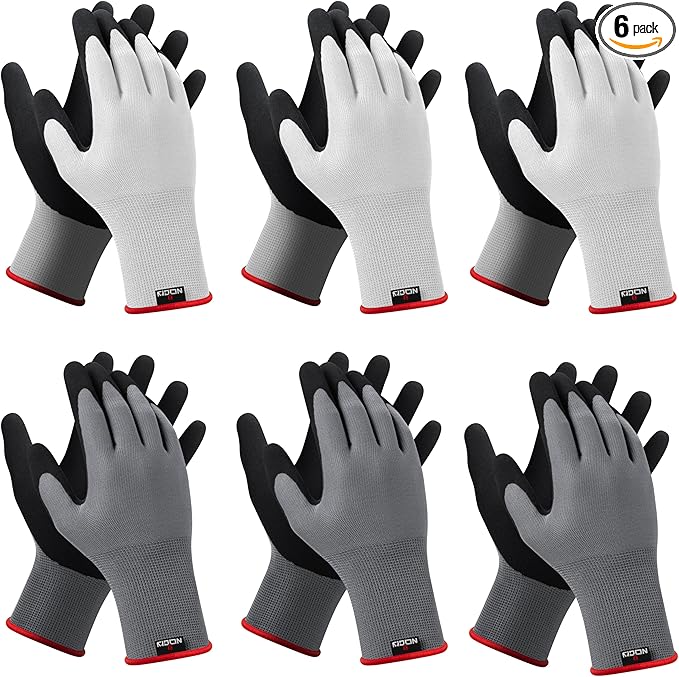 NoCry Gardening Gloves for Women with Strong Grip and Touchscreen Tips - Ultra-Breathable, Lightweight Snug Fit - Durable Abrasion-Resistant, Water-Repellent Rubber Coated Palm - Ideal for Yard Work