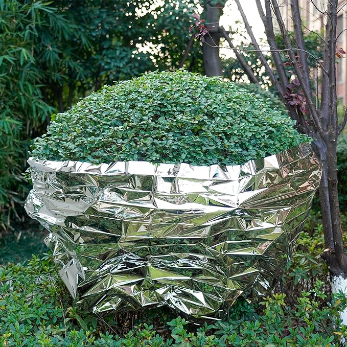 Plant Growth Mylar Films High Reflective Mylar Film Garden Greenhouse Covering Foil Sheets for First Aid Blanket Growth Room Camping Simple Tent,82.6 x 51.2 Inch(2 Pieces)