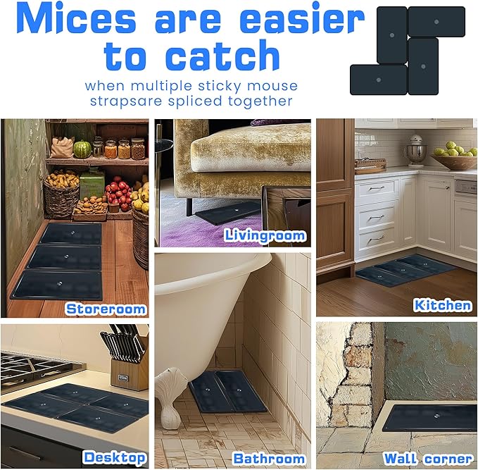 Landisun Mouses Rats Traps Roach Snakes Mices Spider Pest Glue Trap Indoor for Home