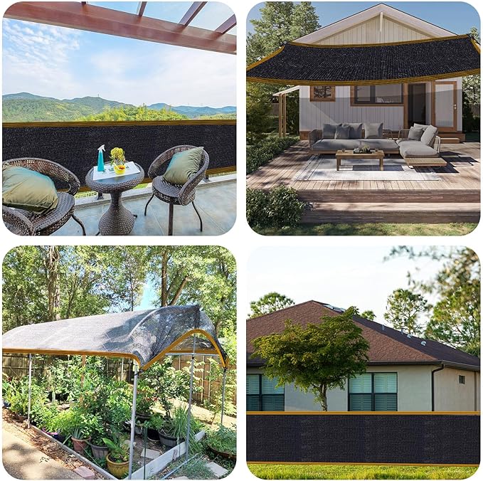 Shade Cloth - for Plants Greenhouse, 70% Sunblock Shade Sails -for Outdoor Garden Pergola Patio Lawn Sun Protection Covers for Kennel Chicken Coop Easier to Hang Plant Net Cover