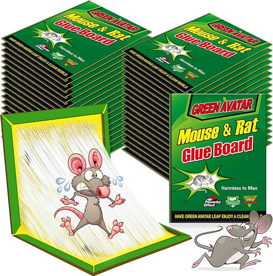 Ezoon 36 Pack Large Mouse Glue Traps with Enhanced Stickiness, Sticky Rat Traps, Sticky Snake Traps, Mouse Traps Sticky Pad Board for House Indoor Outdoor, Easy to Set, Extra Large (8.3" x 12")