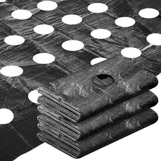 78 x 6.5 ft Garden Weed Barrier Landscape with Planting Holes Fabric Heavy Duty Weed Barrier Fabric Mat, Gardening Weed Cover Mat for Outdoor Garden Greenhouse Planting, Orchard