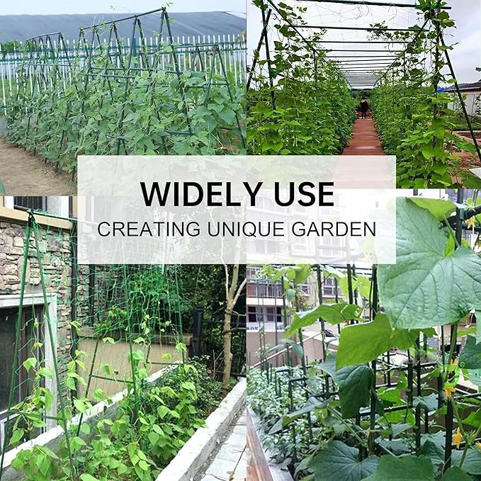 Garden Stakes 24 Inch, 2ft Metal Plant Stakes 30 Pack for Gardening and Farm, Plastic Coated Plant Support for Tomato, Cucumber, Bean, Flower, Potted More Climbing Plants