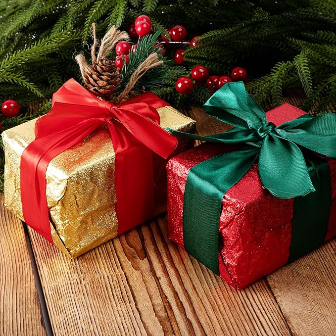 Adnee 10 Yard Floral Foil Plant Pot Covers,Matte Texture Christmas Plant Pot Foil,Red Floral Pot Wrapping Paper for Christmas Home Flower Pot DIY decor